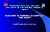 Presentación Investigación Formativa Ing. Sistemas