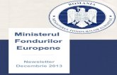 Newsletter Ministerul Fondurilor Europene - Decembrie 2013