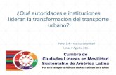 Gloria Hutt - Qué Autoridades e Instituciones Lideran la Transformación del Transporte Urbano