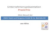Unternehmenspräsentation von Alina: OSGV Hotel und Kongress GmbH