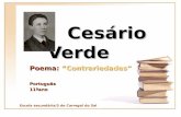Cesário Verde - Análise do poema "Contrariedades"