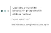 Azoo Zagreb: Otvoreni i besplatni alati 07-2010