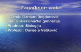 L153 - Biologija - Zagađenje voda - Damjan Bogdanović - Danijela Veljković