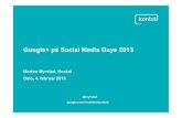 Google+ på social media days 2013