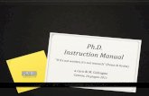 PhD Instruction Manual