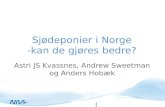 Sjødeponier i Norge - kan de gjøres bedre?