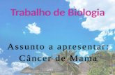 Apresentação feira de ciências câncer - biologia