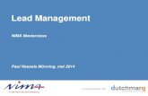 Lead Management B2B, Nima 20 mei 2014 masterclass