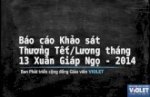 Violet Bạch Kim: Báo cáo khảo sát thưởng tết, lương tháng 13 cộng đồng giáo viên VIOLET.vn Việt Nam tết 2014