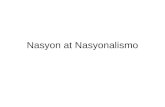 Nasyon at Nasyonalismo