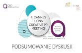 Cannes Lions Creative PR Meeting - podsumowanie dyskusji