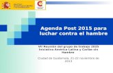 Agenda post 2015 para luchar contra el hambre