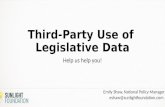 Third Party Use of Legislative Data - Presentation for NCSL-NALIT