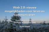 Web 20: nieuwe vormen van communicatie en leren