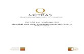 METRAS Umfrageergebnis - Bericht, Akkreditierung