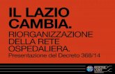 Regione Lazio: la riorganizzazione della rete ospedaliera