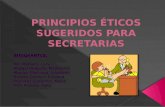 Principios éticos sugeridos para secretarias