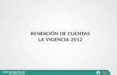 Rendición cuentas 2012
