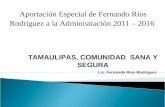 Aportacion especial a municipios del estado de tamaulipas