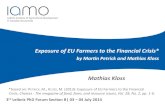 Exposure of EU Famers to the Financial Crisis