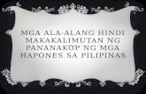 Mga Ala-alang Hindi Makakalimutan ng Pananakop ng mga Hapones Sa Pilipinas