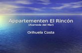Appartementen  El Rincon Presentatie