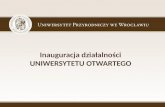Inauguracja Uniwersytetu Otwartego