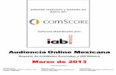 Reporte de audiencias - Marzo 2013 por comScore