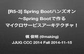 Spring Bootハンズオン ～Spring Bootで作る マイクロサービスアーキテクチャ！ #jjug_ccc #ccc_r53