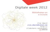 Digitale week 2012 - E-inclusie en bibliotheken