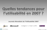 WUD 2007 Paris : Quelles tendances pour l'utilisabilité en 2007 ?