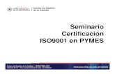 Seminario Certificación ISO9001 en PYMES
