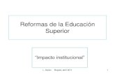 Reforma a la educacion superior españa (impacto institucional)