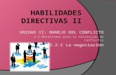 HABILIDADES DIRECTIVAS II Negociacion