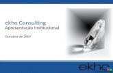 Apresentação institucional ekho Consulting