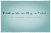 Pelatihan menulis blog dan website