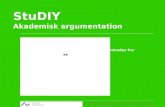 StuDIY Workshop - Akademisk argumentation