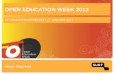 Presentatie informatiebijeenkomst Open Education Week 2013