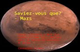 Saviez vous que - Planète Mars