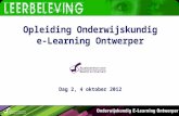 Opleiding Onderwijskundig e-Learning Ontwerper dag 2