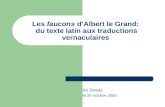 Le "De falconibus" d'Albert le Grand et ses traductions vernaculaires