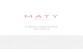 Dossier de Presse Maty : Collection automne / hiver 2013-2014