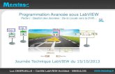 Techniques de programmation avancée LabVIEW : gestion des données de la locale vers la DVR