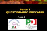 "Questionario precario" a cura del circolo PD Precari e del circolo PD San Donato Centro