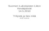Suomen Lukiolaisten Liiton kevätpäivät - yrittäjyys