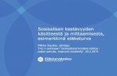 Mikko Kautto: Sosiaalisen kestävyyden käsitteestä ja mittaamisesta, esimerkkinä eläketurva