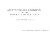 Aspetti tecnico scientifici vinificazione biologica