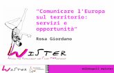 Rosa Giordano: Comunicare l'Europa nel territorio - servizi e opportunità #d2dnapoli