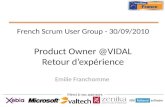 FSUG - REX - Product owner VIDAL