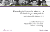 20141029 Helsingborg Den digitaliserade skolan ur ett ledningsperspektiv